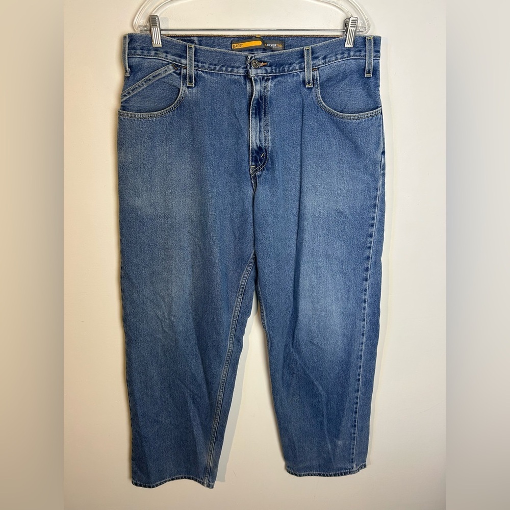 Vintage Levi’s Baggy Silver Tab Mens Size 36x34 Classic Blue Denim Jeans Blue